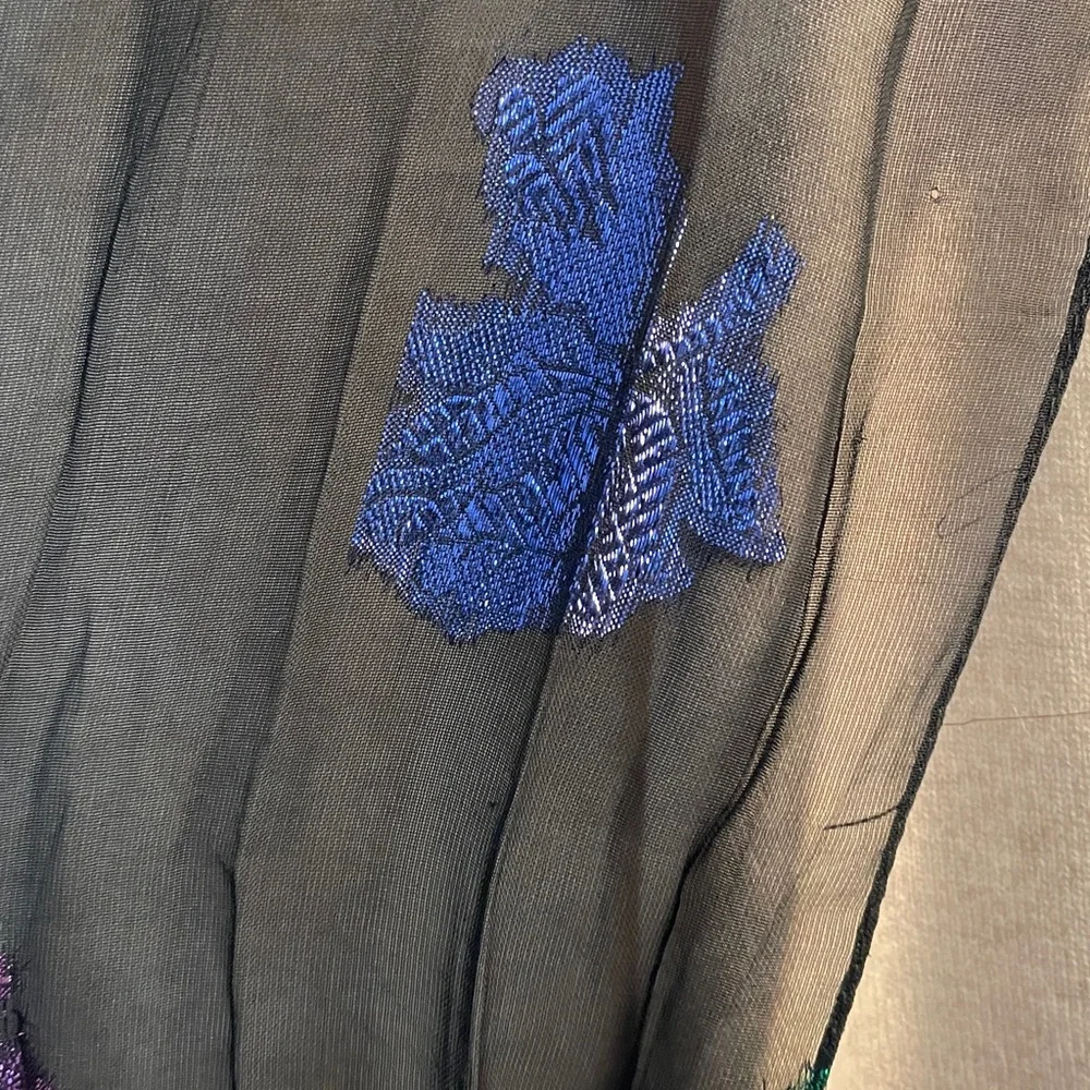 VTG FLORAL ETCHED SCARF